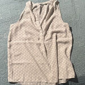 Dalia Cream Owl Patterned Sleeveless Blouse